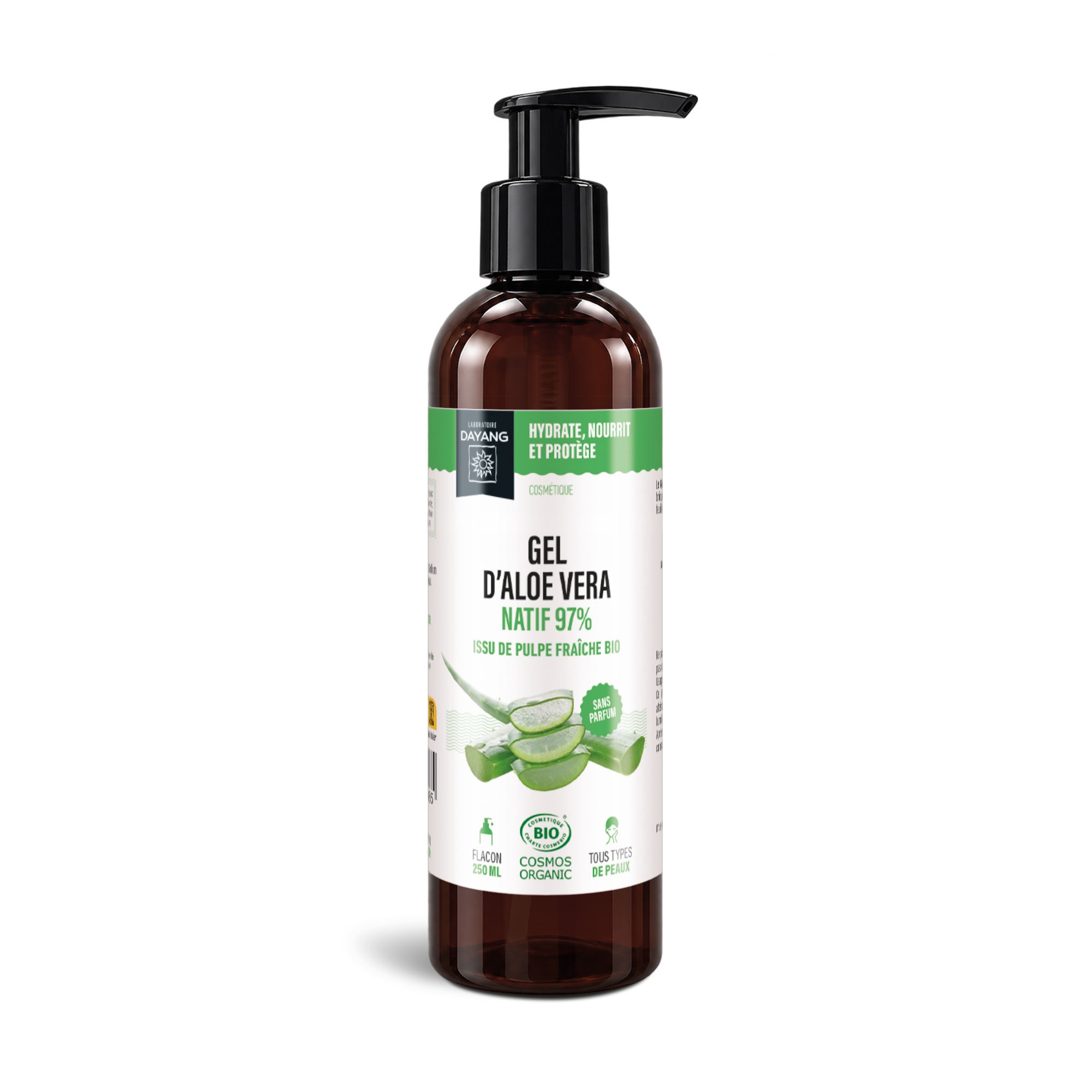Gel d'aloe vera natif 97% BIO